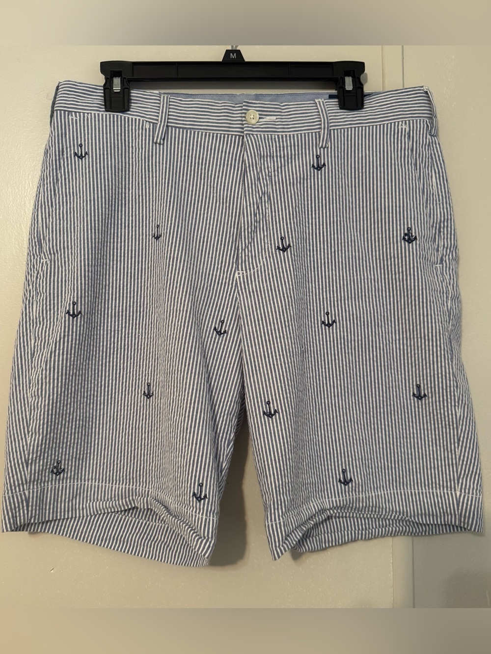 Polo Ralph Lauren Light Blue Anchor Print Stretch Classic Fit Shorts